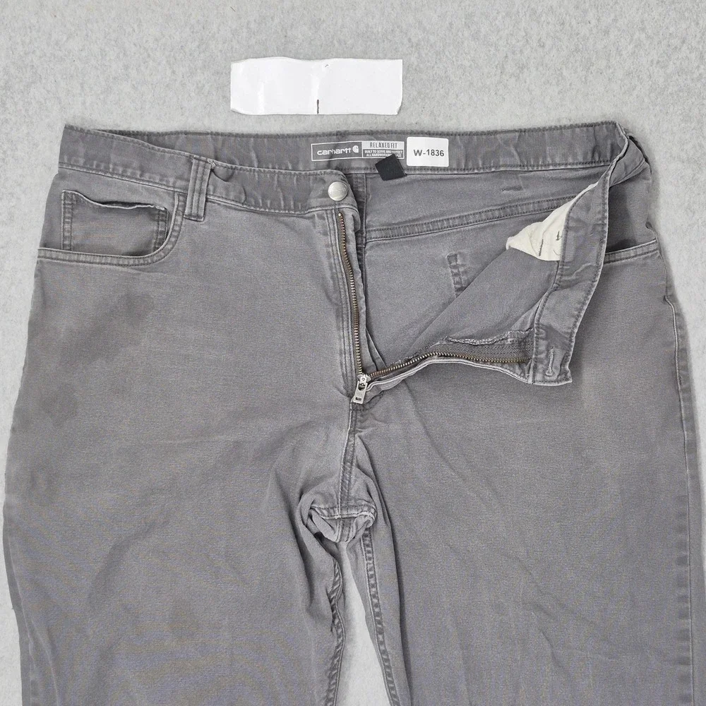 Carhartt Men Pants 40X32 Gray Straight Rigby Relaxed Fit 28